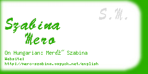 szabina mero business card